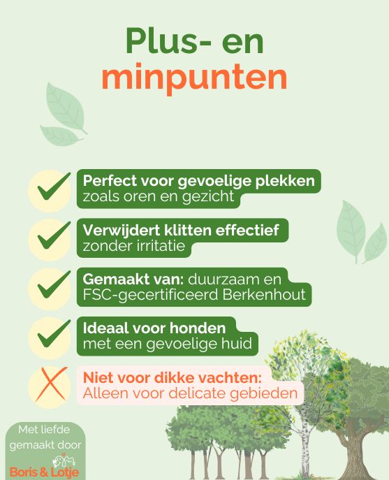 Hundekamm Gesichtskamm 10,6 x 1,9 cm Nachhaltiges Birkenholz - Pro Stück