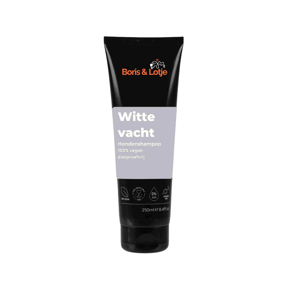 Hondenshampoo voor witte of lichte vacht 100% vegan en dierproefvrij - 250 ml