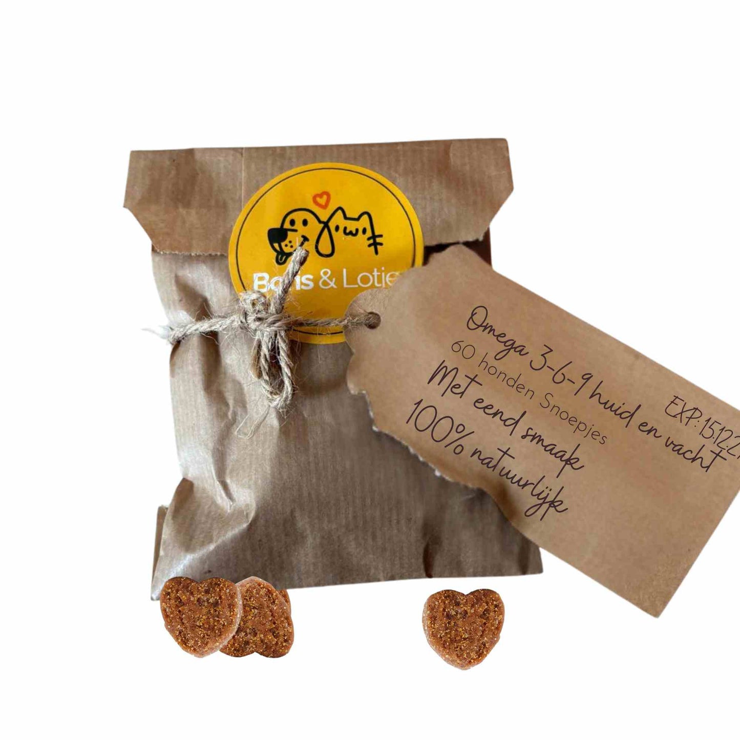 Omega 3-6-9 Haut- und Fellergänzung - 60 Hundeleckerlis mit Entengeschmack