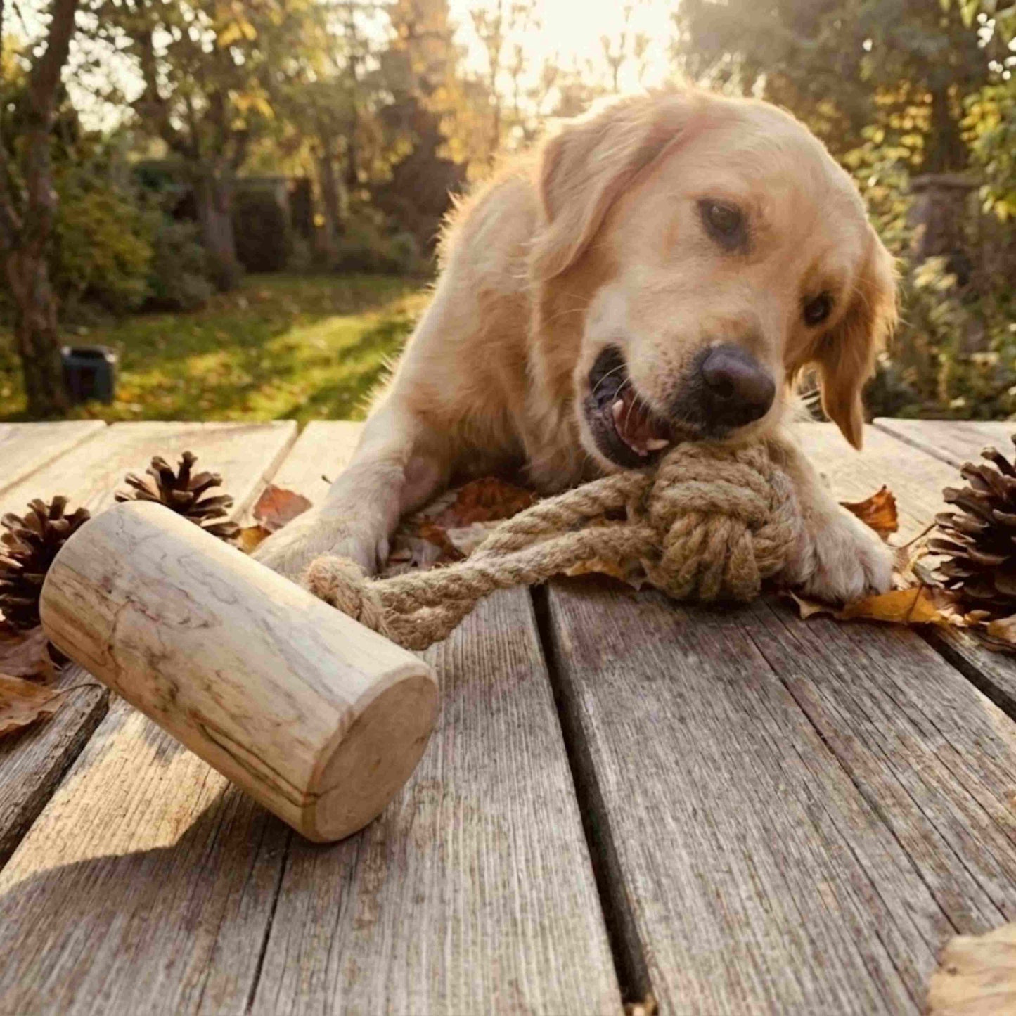 Koffiehout met kokosbal L - Per stuk