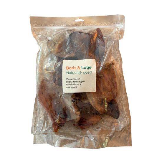 Varkensoren 100% natuurlijke hondensnack 500 gram