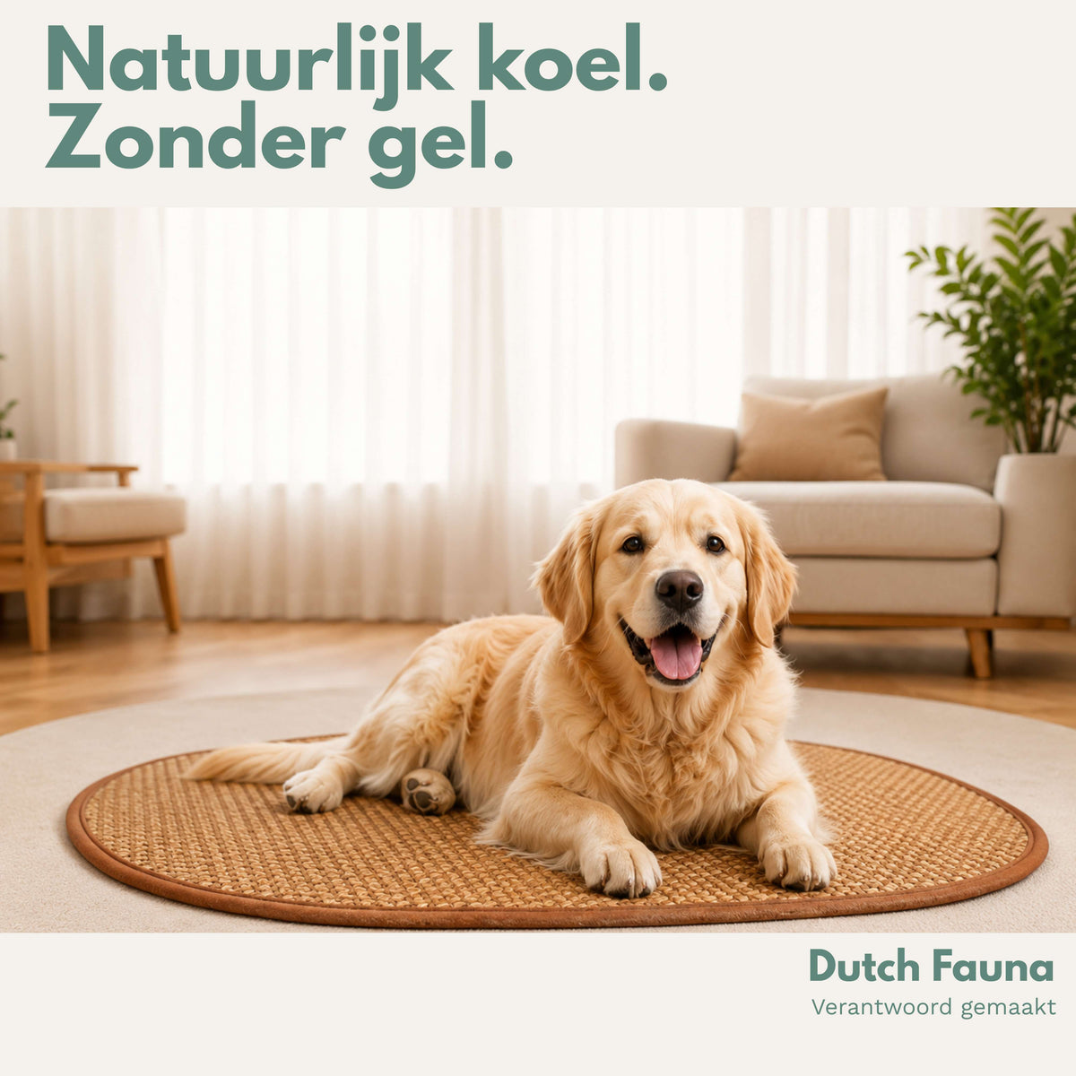 Dutch Fauna Luna Kühlende Hundematte & Katzenmatte - aus 30% Pflanzenfasern