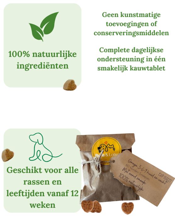 Omega 3-6-9 Haut- und Fellergänzung - 60 Hundeleckerlis mit Entengeschmack