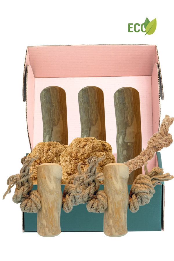 Deluxe Hundepaket L - Natürliches Kauen und Spielen 