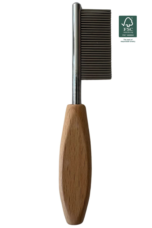 Hundekamm Gesichtskamm 10,6 x 1,9 cm Nachhaltiges Birkenholz - Pro Stück