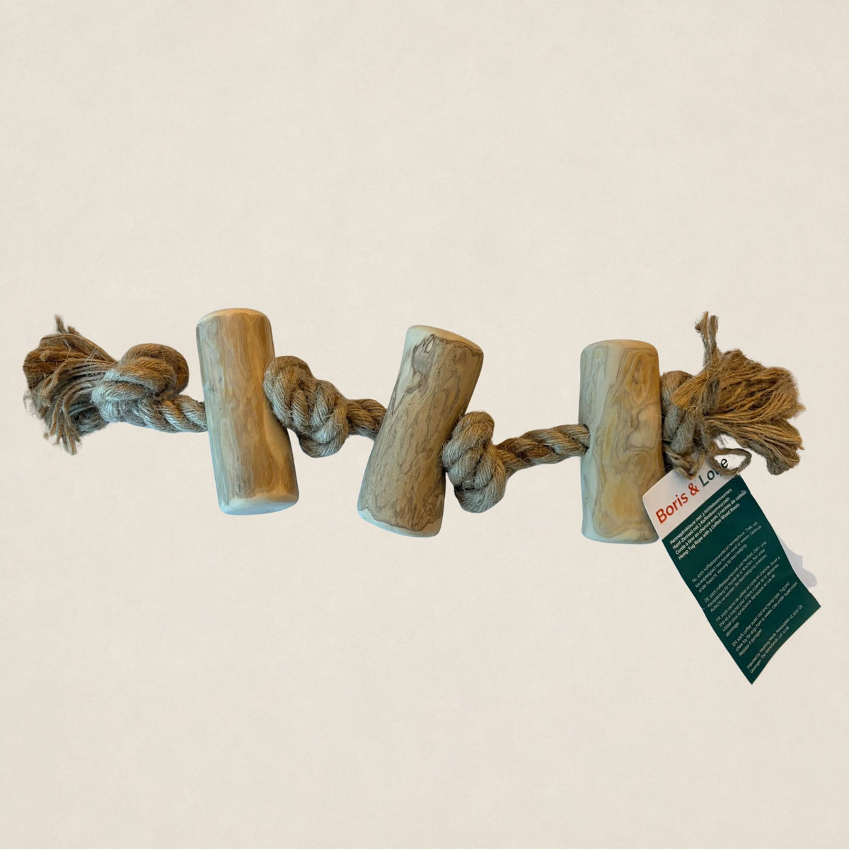 Hanf-Zerrseil mit 3 Kaffeebaumwurzeln M (30 cm)