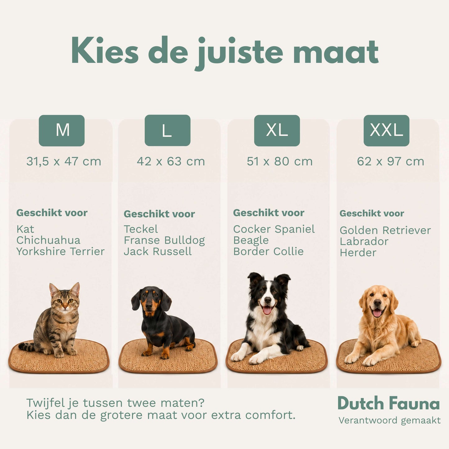 Dutch Fauna Luna Verkoelende Hondenmat & Kattenmat  - Van 30% Plantenvezels