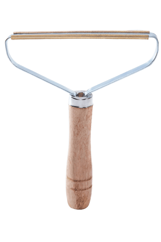 Fusselrasierer für Kleidung 14 x 18,5 cm Holz Edelstahl Kupferbeschichtet - Pro Stück