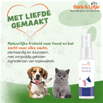 Flohspray und Zeckenspray für Hund und Katze – 100 % natürlich