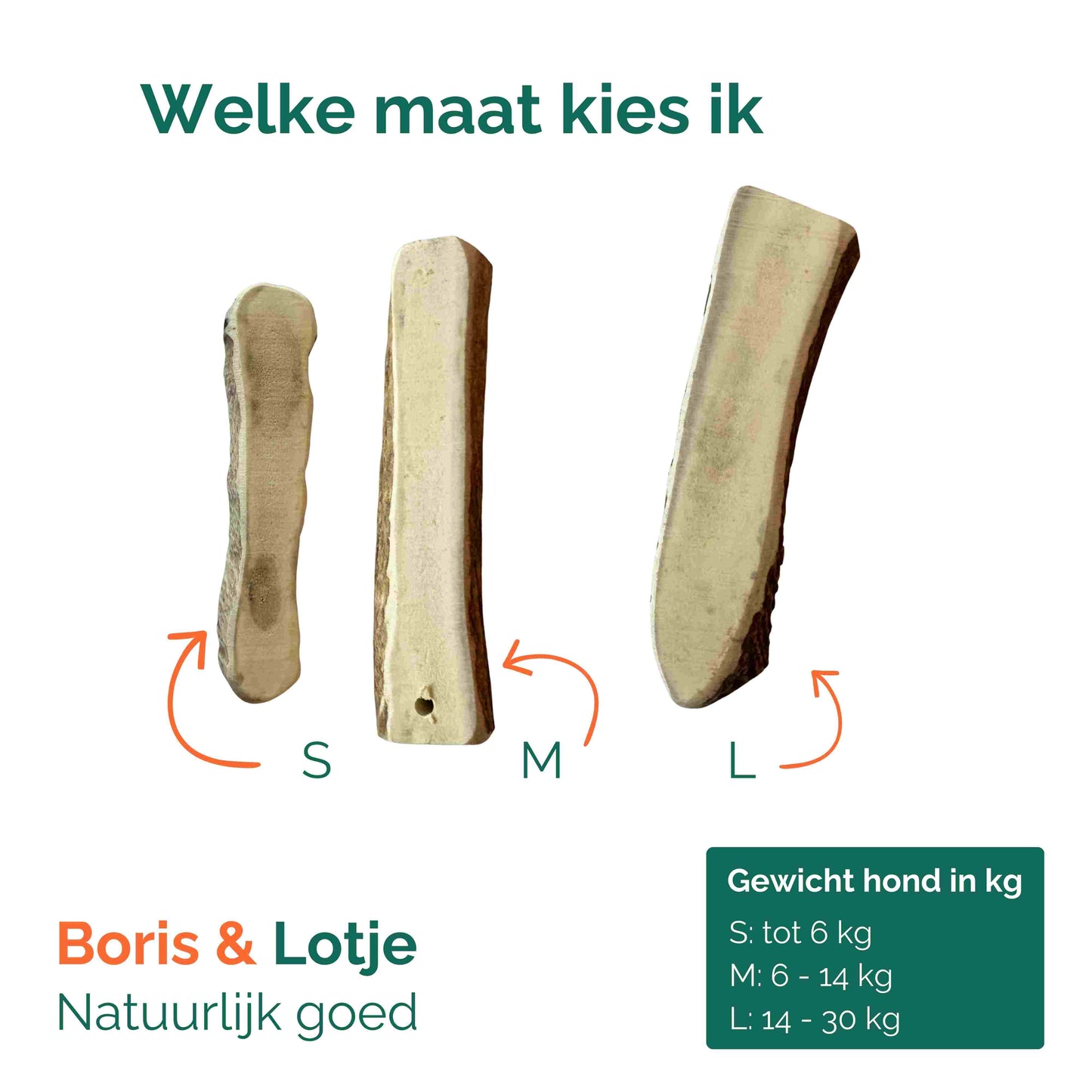 Elandgewei hondensnack 100% natuurlijk - maat M (80–120 gram)