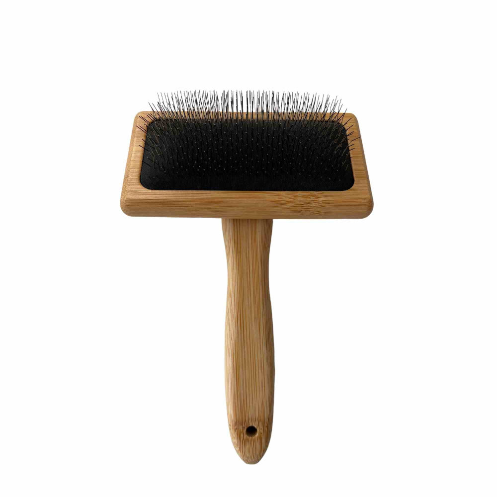 Langnadel-Hundebürste 15,4 x 10,2 cm, nachhaltiges Bambusholz - pro Stück