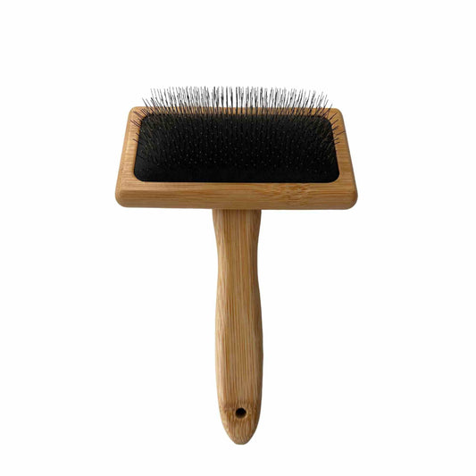 Langnadel-Hundebürste 15,4 x 10,2 cm, nachhaltiges Bambusholz - pro Stück