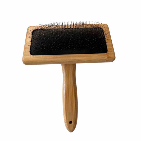 Hundebürste mit langen Borsten 18 x 12 cm Nachhaltiges Bambusholz - Pro Stück