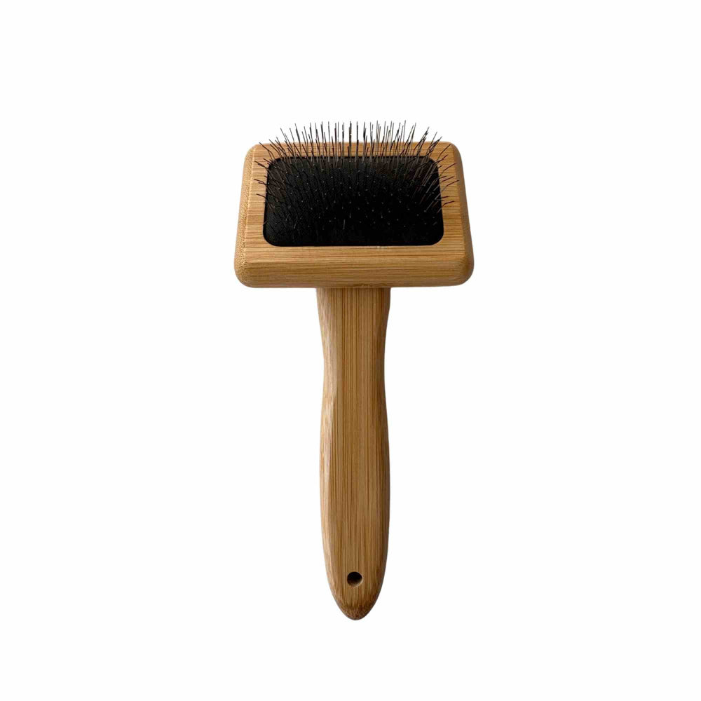 Langknochen-Hundebürste 15,4 x 6,7 cm, nachhaltiges Bambusholz – pro Stück