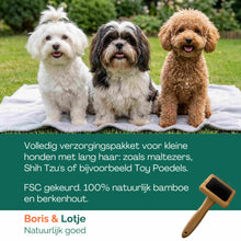 Pflegeset für langes Fell kleiner Hunde bis 10 kg – Bürste, Zupfbürste, Kamm & Shampoo
