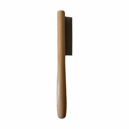 Hundekamm Feine Stahlzähne 20,4 x 3,2 cm Nachhaltiges Birkenholz - Pro Stück