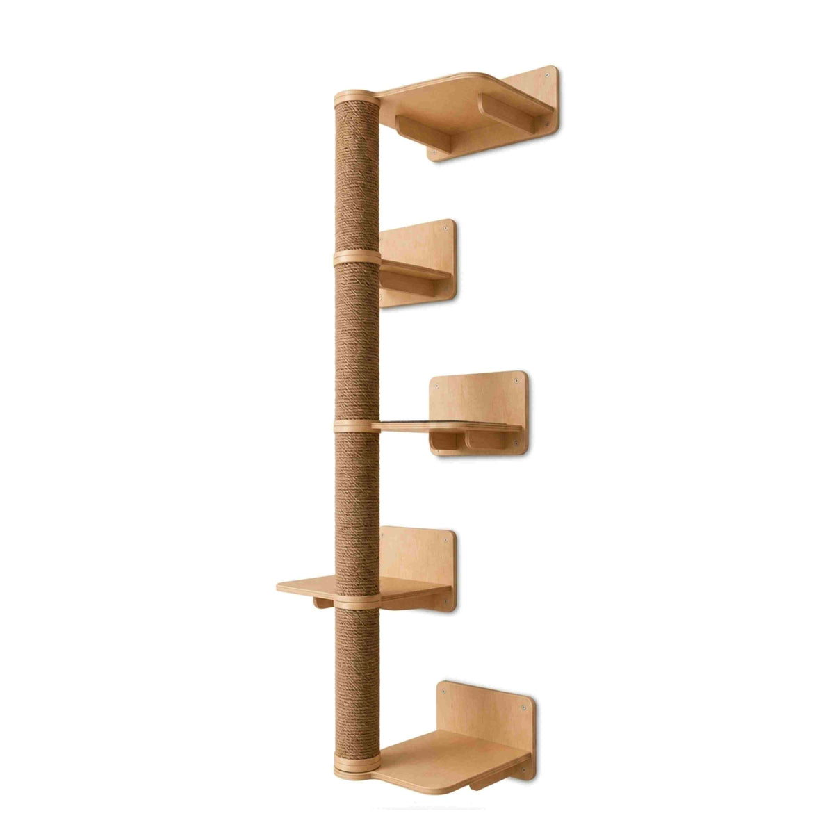 Katzen-Kletterwand mit Kratzbaum – 5 Ebenen - 62 x 27 x 147 cm