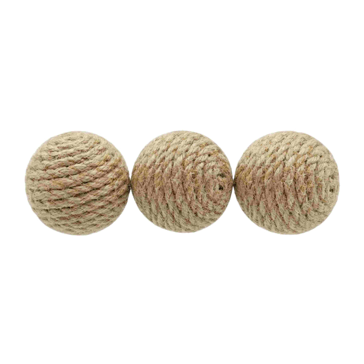 Sisal-Katzenbälle mit natürlichem Rasselgeräusch - 3 Stück